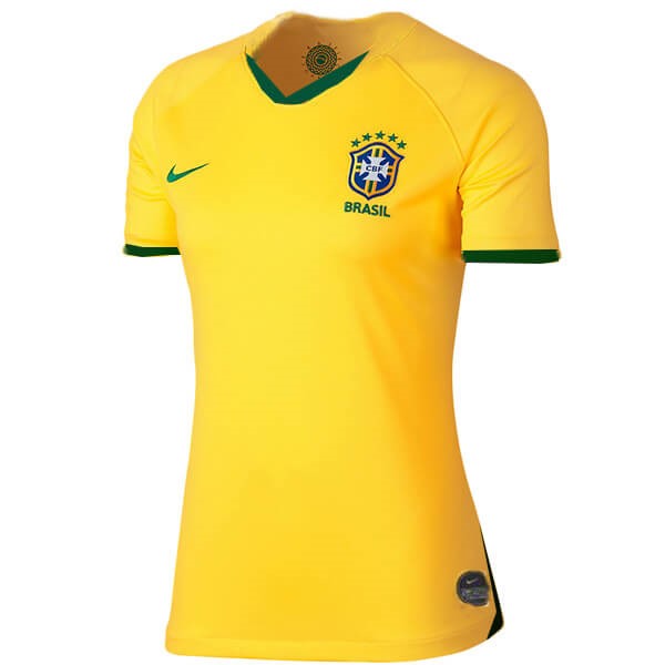 Camiseta Brasil Primera equipación Mujer 2019 Amarillo